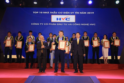 HVC Group được vinh danh top 10 nhà thầu cơ điện uy tín năm 2019